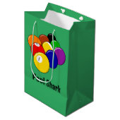 Zwembad Biljart Gift Bag Medium Cadeauzakje (Voorkant Gekanteld)