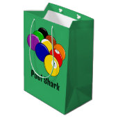 Zwembad Biljart Gift Bag Medium Cadeauzakje (Achterkant Gekanteld)