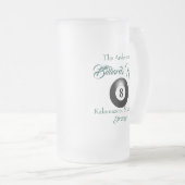 Zwembad biljart kamer 8 bal Drinkware Matglas Bierpul (Voorkant rechts)