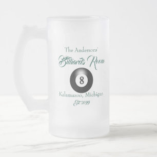 Zwembad biljart kamer 8 bal Drinkware Matglas Bierpul