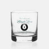Zwembad biljart kamer 8 bal Drinkware rotsen Whisky Glas (Voorkant)