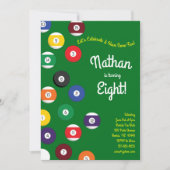 Zwembad Biljart Kids Verjaardagsfeest Sport Kaart (Voorkant)