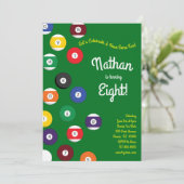 Zwembad Biljart Kids Verjaardagsfeest Sport Kaart (Staand voorkant)