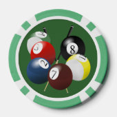 Zwembad / Biljart Poker Chips (Achterkant)