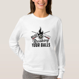 Zwembad Biljart Snooker 8 Bal Biljart Grappig cade T-shirt