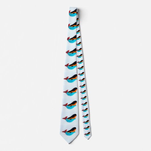 zwembad blauw-staartzeemietwit stropdas (Voorkant)