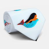 zwembad blauw-staartzeemietwit stropdas (Opgerold)