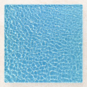 Zwembad Blauw Water Ripples Glazen Onderzetter (Voorkant)