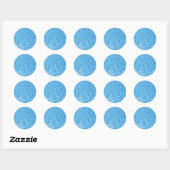 Zwembad Blauw Water Trendy Blank Sjabloon Ronde Sticker (Vel)