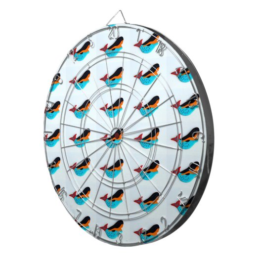 zwembad blauwe mermaids dartbord (Voorkant Rechts)