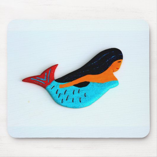 zwembad blauwe zeemeermin mousepad muismat (Voorkant)