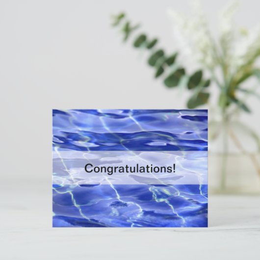 zwembad briefkaart (Staand voorkant)