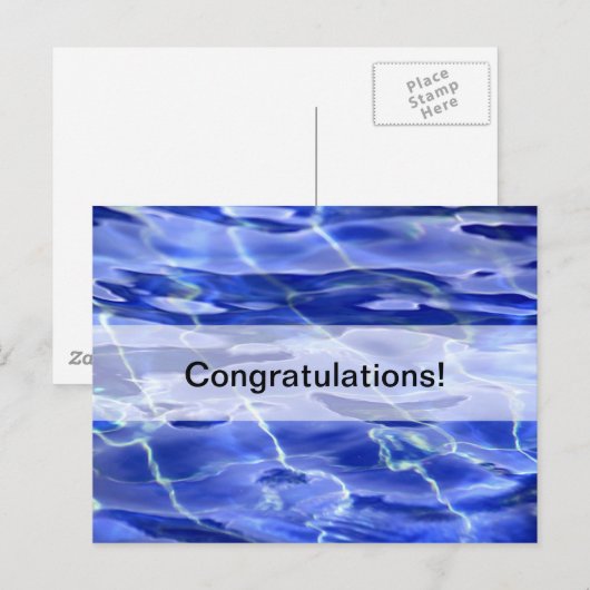 zwembad briefkaart (Voorkant / Achterkant)