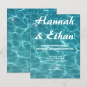 Zwembad bruiloft - Neem de sprong Kaart (Voorkant / Achterkant)