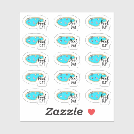Zwembad Dag Zwemles Herinnering Bujo Planner Sticker (Vel)