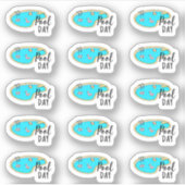 Zwembad Dag Zwemles Herinnering Bujo Planner Sticker (Voorkant)