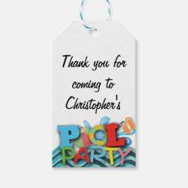 Zwembad Dank u Cadeau Label Cadeaulabel