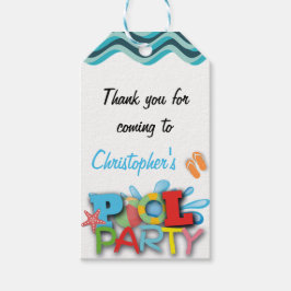 Zwembad Dank u Cadeau Label Cadeaulabel