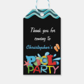 Zwembad Dank u Cadeau Label Cadeaulabel (Voorkant)