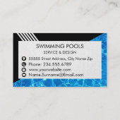 Zwembad Diensten Visitekaartje (Achterkant)