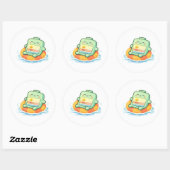 Zwembad drijver ronde sticker (Vel)