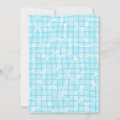 Zwembad drive-in filmavondfeest kaart (Achterkant)