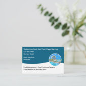 Zwembad en behuizing reparatie onderhoud visitekaartje (Staand voorkant)