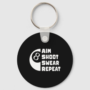 Zwembad en snooker speler9 sleutelhanger
