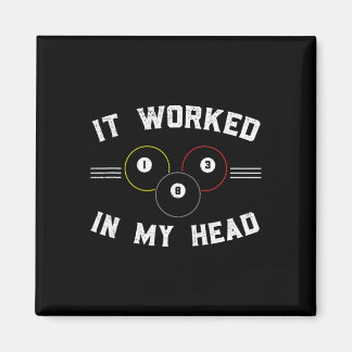 Zwembad en snookerspeler3 magneet