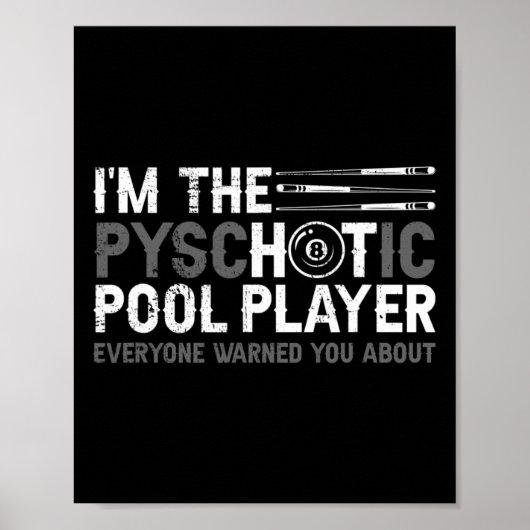 Zwembad en snookerspeler7 poster (Voorkant)