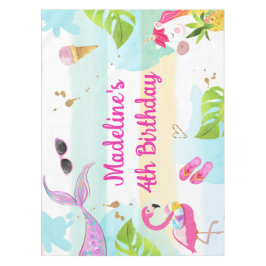 Zwembad Feest Bash Eenhoorn Zeemeermin Flamingo Ve Tafelkleed