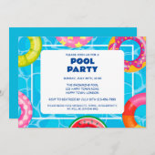  ZWEMBAD FEEST KAART (Voorkant / Achterkant)