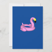 Zwembad feest met water flamingo floaty kaart (Achterkant)