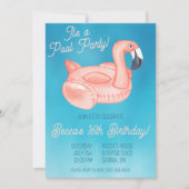 Zwembad Feest Verjaardagsfeest Kaart (Voorkant)