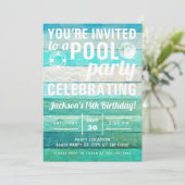Zwembad Feestje Kaart (Staand voorkant)