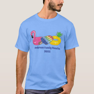 Zwembad Floats Beach Vakantie Gepersonaliseerd Gra T-shirt