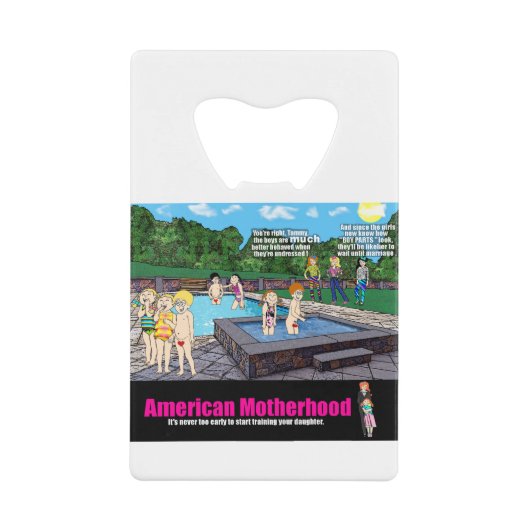 zwembad-gecensureerd creditkaart flessenopener (Voorkant)