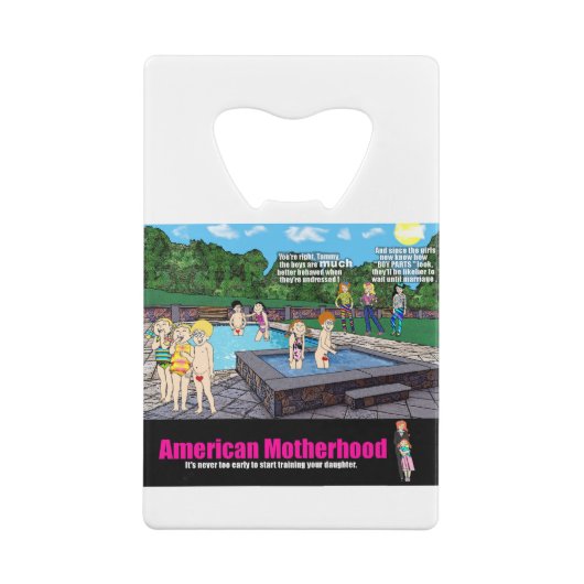 zwembad-gecensureerd creditkaart flessenopener (Achterkant)