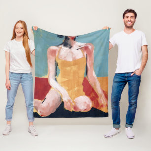 zwembad - Geel zwempak Fleece Deken