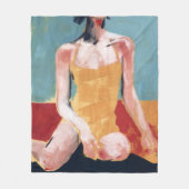  zwembad - Geel zwempak Fleece Deken (Voorkant)