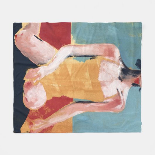  zwembad - Geel zwempak Fleece Deken (Voorkant (Horizontaal))