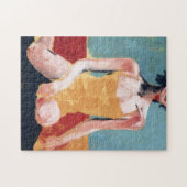 zwembad - Geel zwempak Legpuzzel (Horizontaal)