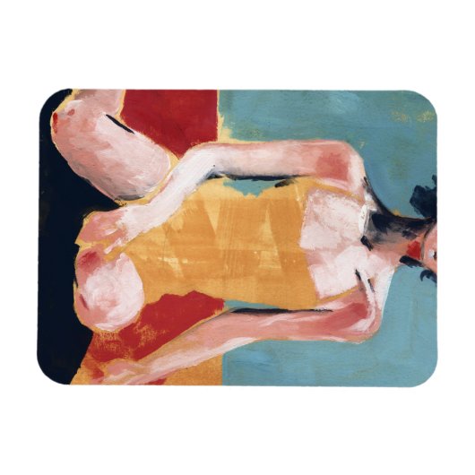  zwembad - Geel zwempak Magneet (Horizontaal)