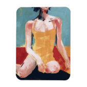  zwembad - Geel zwempak Magneet (Verticaal)