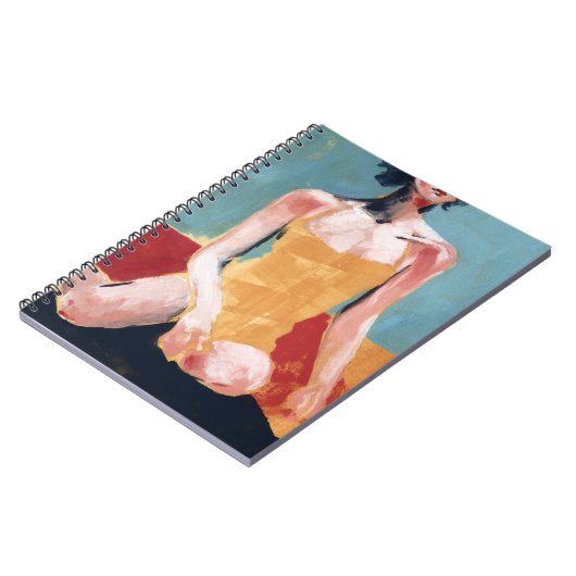  zwembad - Geel zwempak Notitieboek (Linkerzijde)