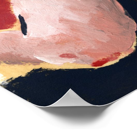  zwembad - Geel zwempak Poster (Hoek)