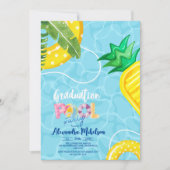 Zwembad Graduation Party Zomer Afstudeerder Kaart (Voorkant)