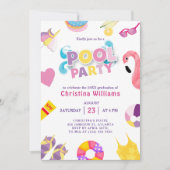 Zwembad Graduation Party Zomer Afstudeerder Kaart (Voorkant)