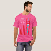 Zwembad Guy Amerika Vlag Onderhoud Zwembad T-shirt (Voorkant volledig)