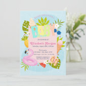 Zwembad IJs Baby shower Uitnodiging (Staand voorkant)